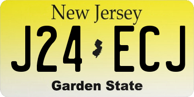NJ license plate J24ECJ