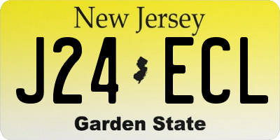 NJ license plate J24ECL