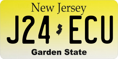 NJ license plate J24ECU