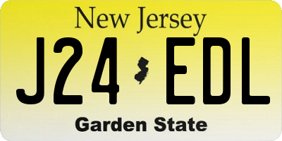 NJ license plate J24EDL