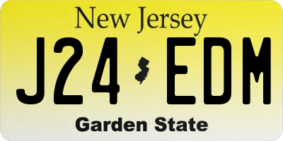 NJ license plate J24EDM