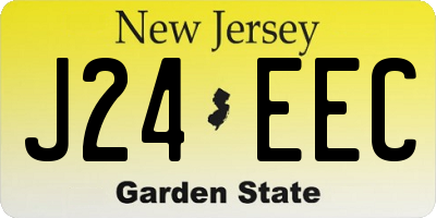 NJ license plate J24EEC