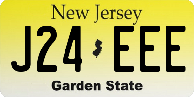 NJ license plate J24EEE