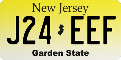 NJ license plate J24EEF
