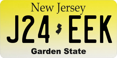 NJ license plate J24EEK
