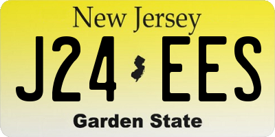 NJ license plate J24EES
