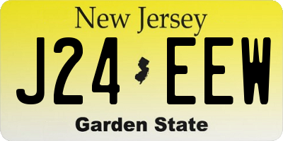 NJ license plate J24EEW