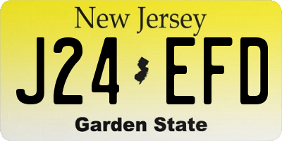 NJ license plate J24EFD