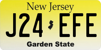 NJ license plate J24EFE