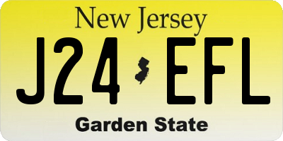 NJ license plate J24EFL