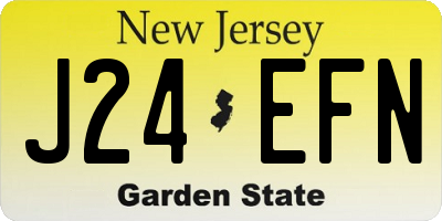 NJ license plate J24EFN
