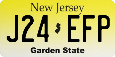 NJ license plate J24EFP