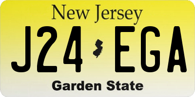 NJ license plate J24EGA