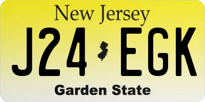NJ license plate J24EGK