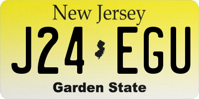 NJ license plate J24EGU