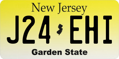 NJ license plate J24EHI