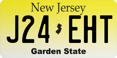 NJ license plate J24EHT
