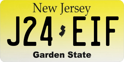 NJ license plate J24EIF