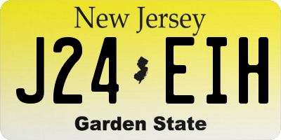 NJ license plate J24EIH