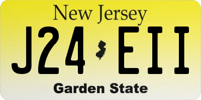 NJ license plate J24EII