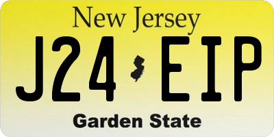 NJ license plate J24EIP