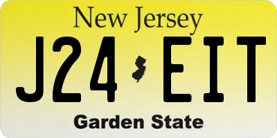 NJ license plate J24EIT