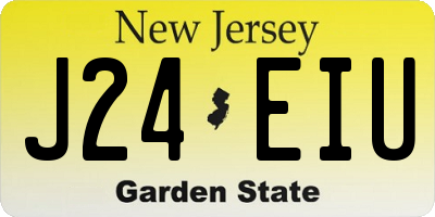 NJ license plate J24EIU