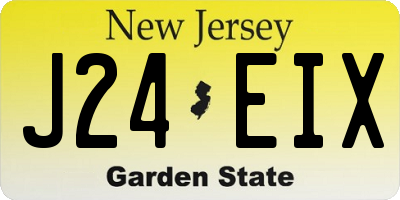 NJ license plate J24EIX