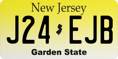 NJ license plate J24EJB