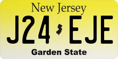 NJ license plate J24EJE