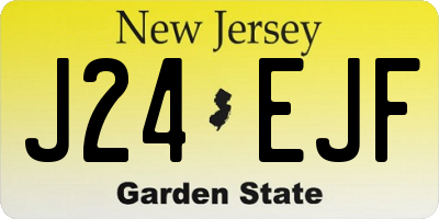 NJ license plate J24EJF
