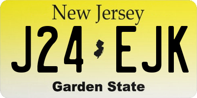 NJ license plate J24EJK