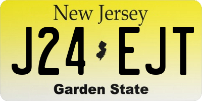 NJ license plate J24EJT