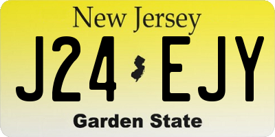 NJ license plate J24EJY