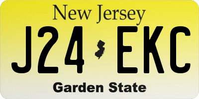 NJ license plate J24EKC