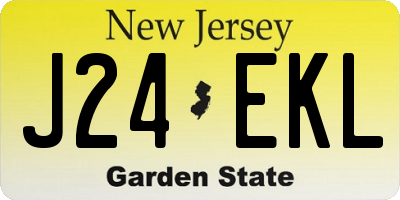 NJ license plate J24EKL