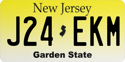 NJ license plate J24EKM