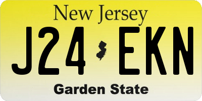 NJ license plate J24EKN
