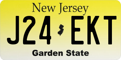 NJ license plate J24EKT