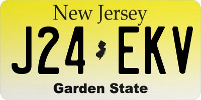 NJ license plate J24EKV