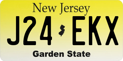 NJ license plate J24EKX