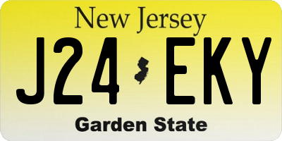 NJ license plate J24EKY