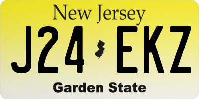 NJ license plate J24EKZ