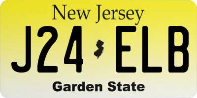 NJ license plate J24ELB