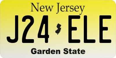 NJ license plate J24ELE