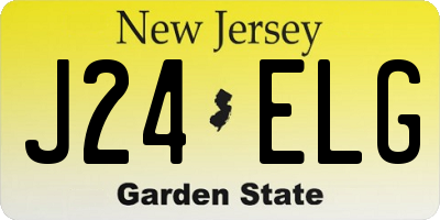 NJ license plate J24ELG