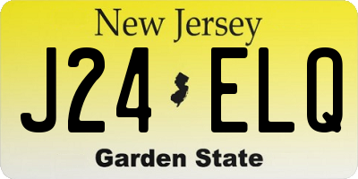 NJ license plate J24ELQ