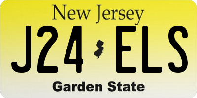 NJ license plate J24ELS