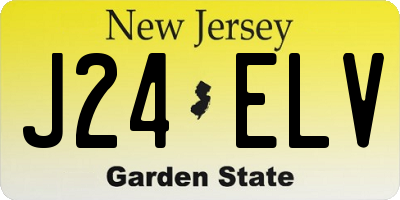 NJ license plate J24ELV