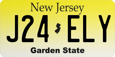 NJ license plate J24ELY